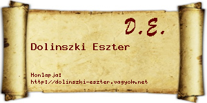 Dolinszki Eszter névjegykártya