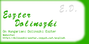 eszter dolinszki business card